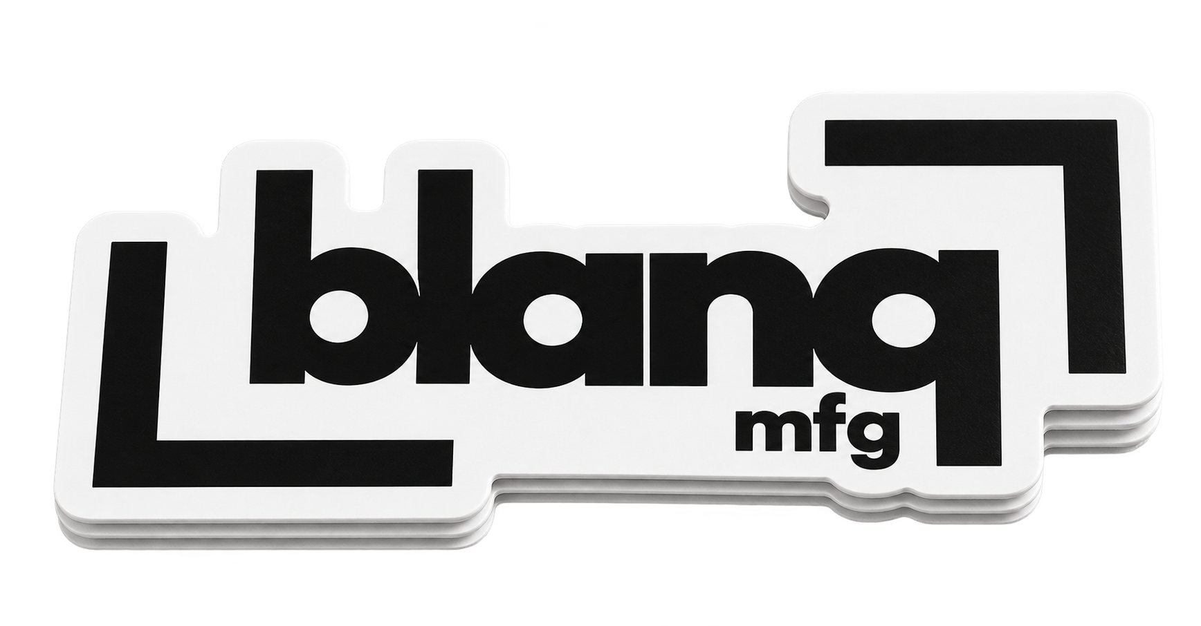 Blanq MFG. white contour-cut sticker stack matching Current Offers